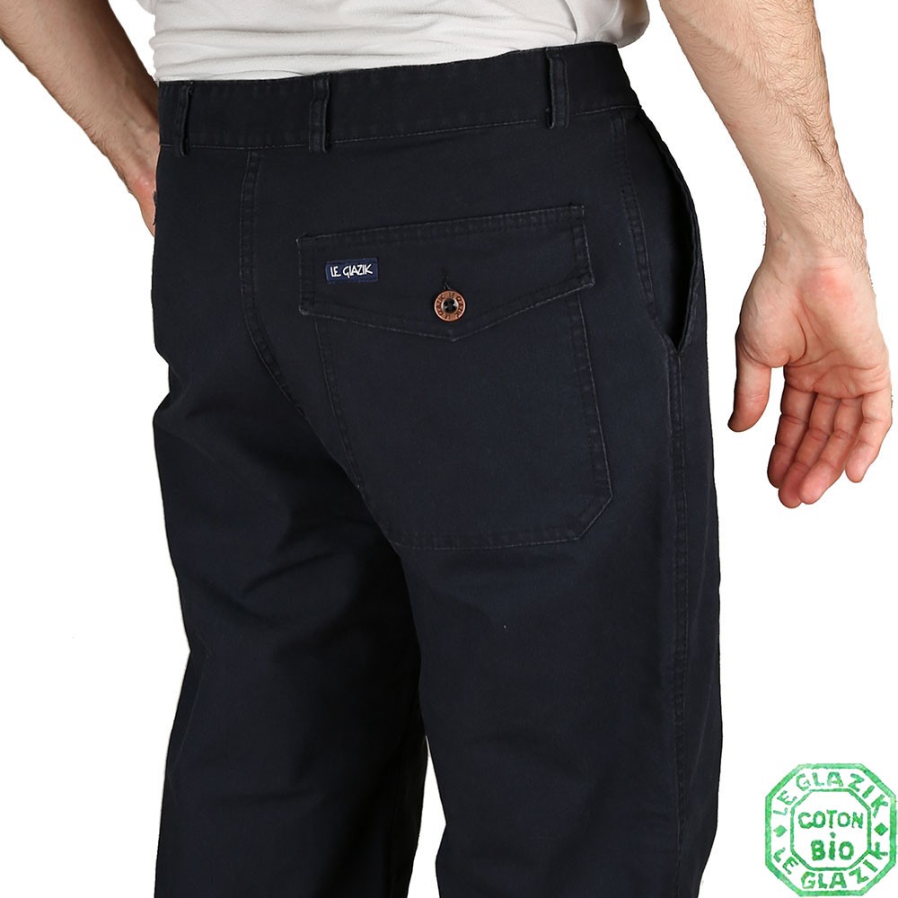 Pantalon Homme 100% coton de qualité - Coton Marine