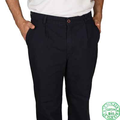 Pantalon Homme Pornic Coton Bio Navy