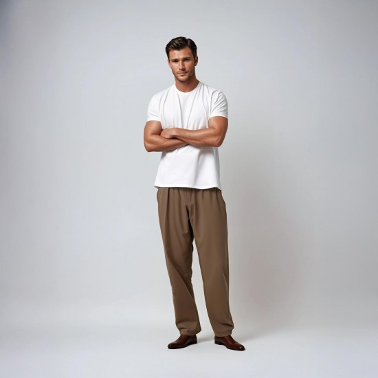 Pissaro, Stretch Gabardine Winter Trousers Chataigne