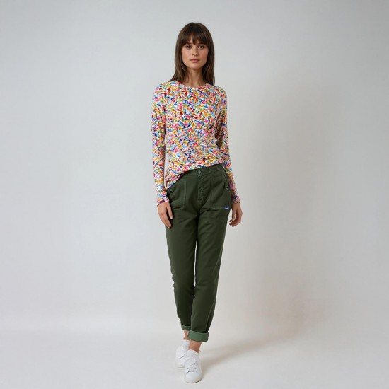 Laponie, Pantalon femme en velours côtes fines Le Glazik Angélique