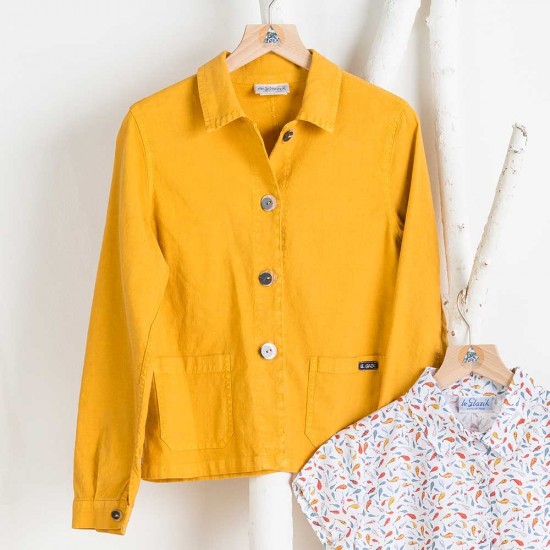Faenza women jacket linen and cotton mais color