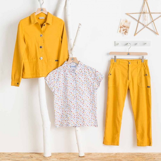 Jacket and trousers Faenza in cotton linen Le Glazik
