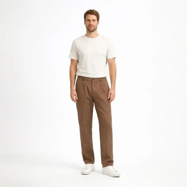 Pissaro, Stretch Gabardine Winter Trousers Chataigne