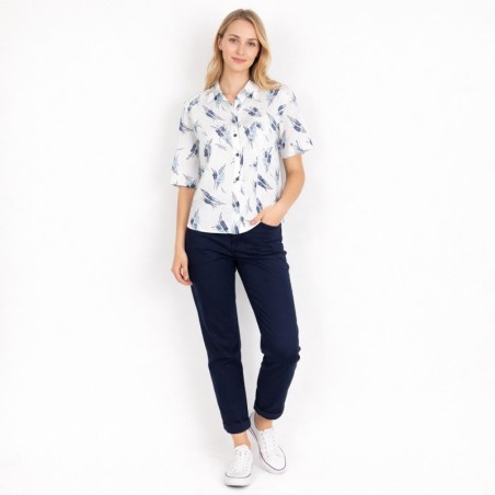 Marilou, chemisier manches 3/4 en 100% lin