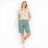 Melya, chemisier floral manches courtes en 100% coton