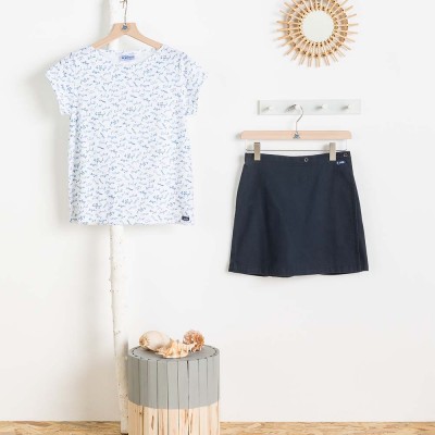 Women skirt ziga with tshirt