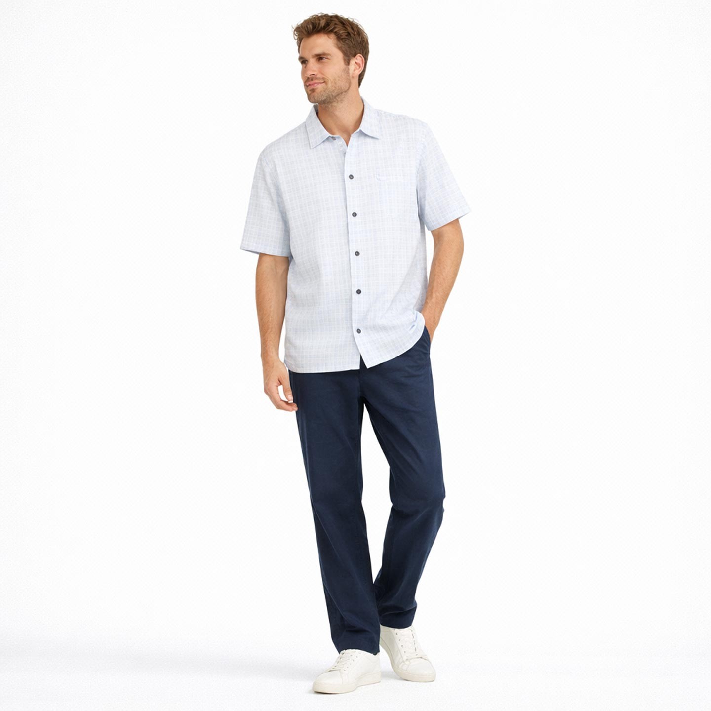 Caliorne, Chemise à carreaux très légère en 100% coton