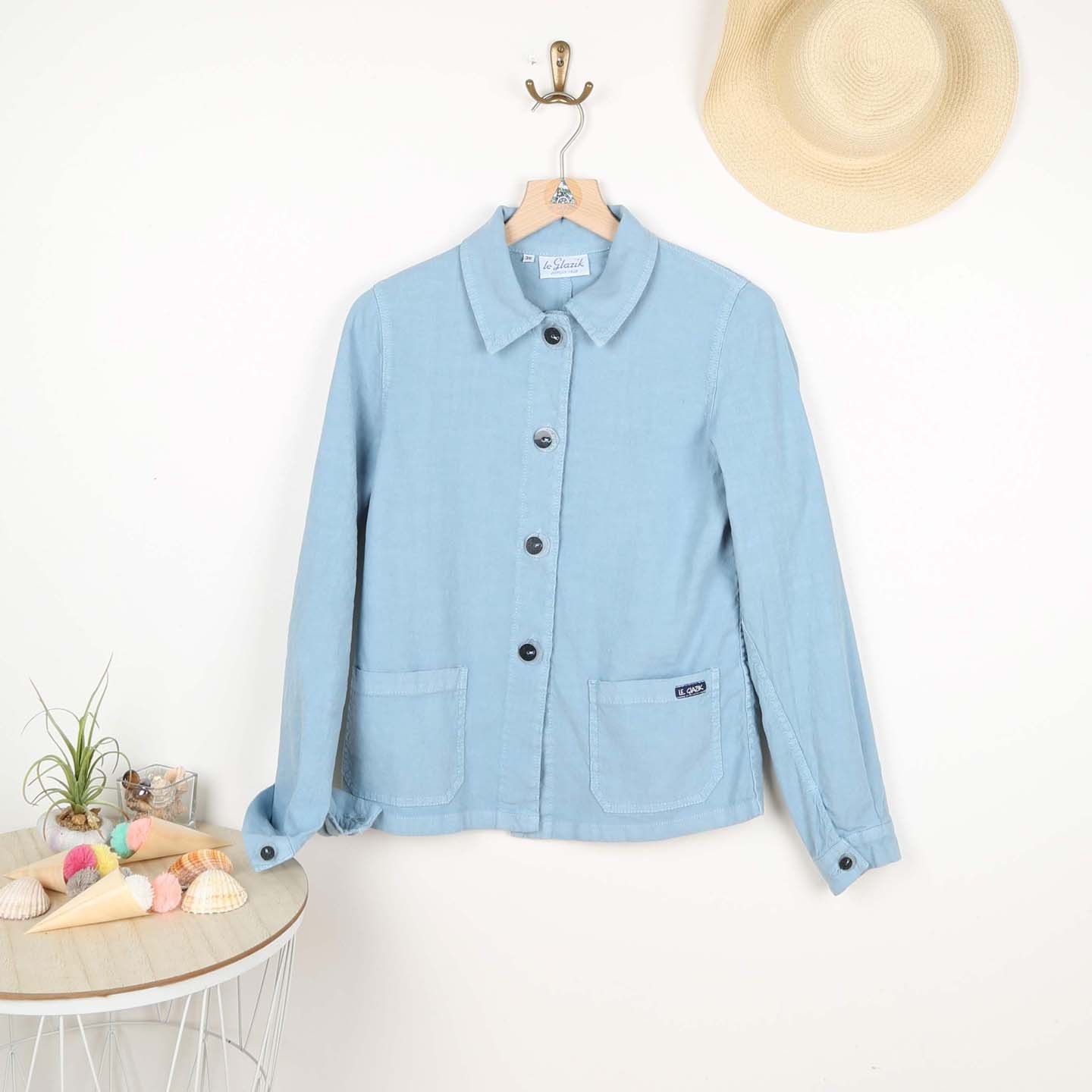 Faenza, Veste femme lin et coton naturel nuage