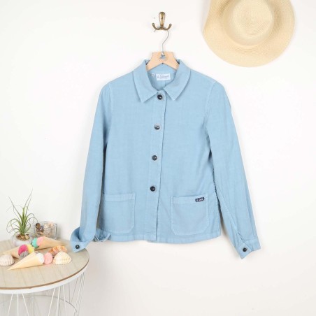 Faenza, Veste femme lin et coton naturel nuage