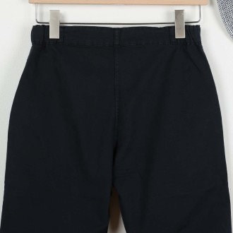 Pinta, Pantacourt femme en toile stretch avec pattes sur poches navy