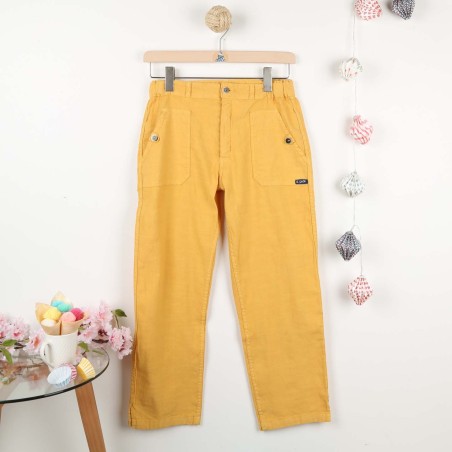 Pline, Pantacourt femme Lin et Coton naturels carambole