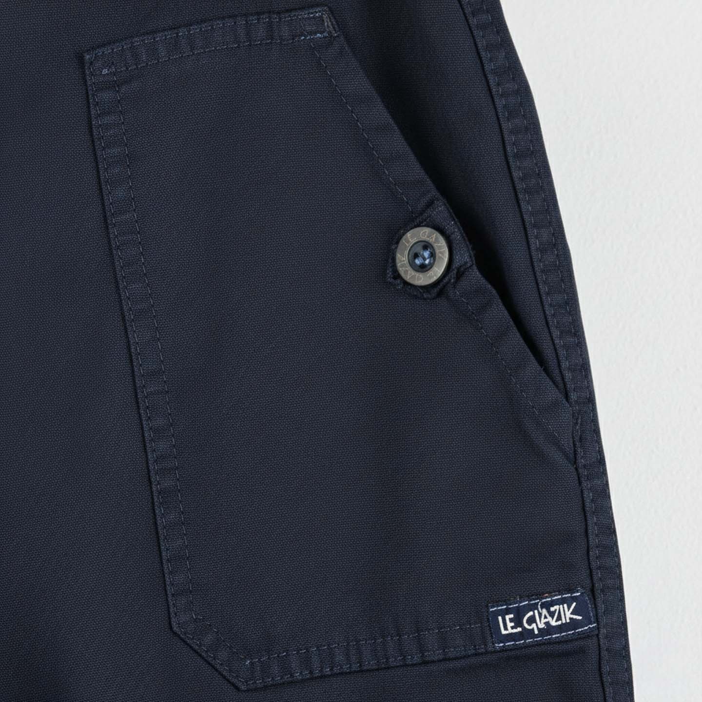 Pompadour, Corsaire en toile stretch coton pantacourt navy