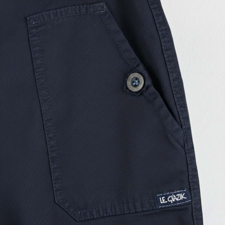 Pompadour, Corsaire en toile stretch coton pantacourt navy