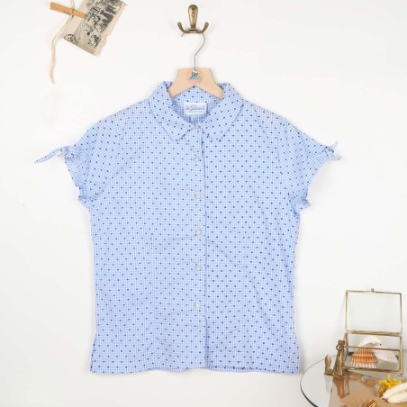 Malidor, short-sleeved fantasy blouse in 100% cotton