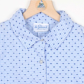 Malidor, short-sleeved fantasy blouse in 100% cotton