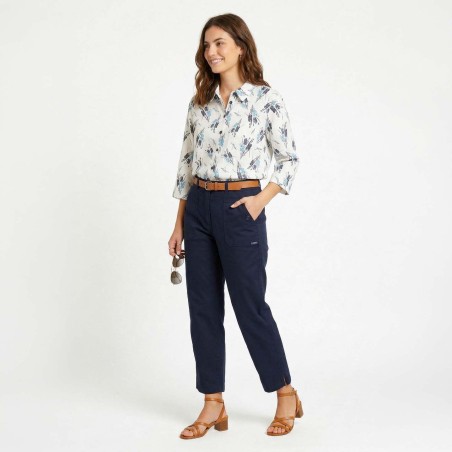 Marilou, 3/4 sleeve shirt in 100% linen
