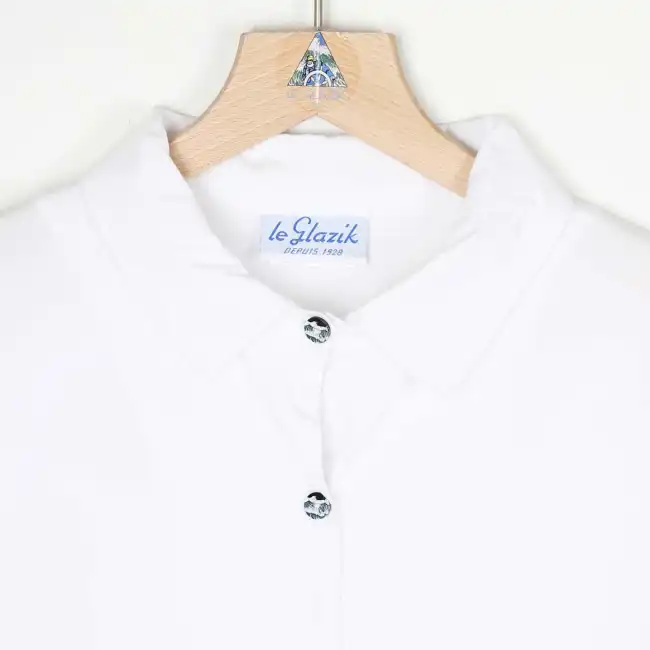 Méruys, Chemisier blanc en coton & elasthane