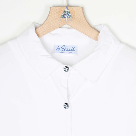 Médicis, Chemisier blanc en coton & elasthane