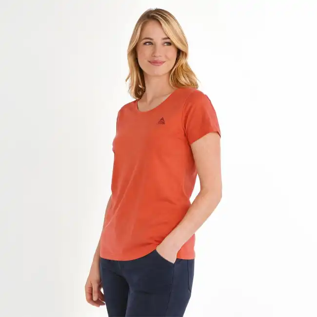 Zéa, T-shirt 100% cotton with Le Glazik logo papaye