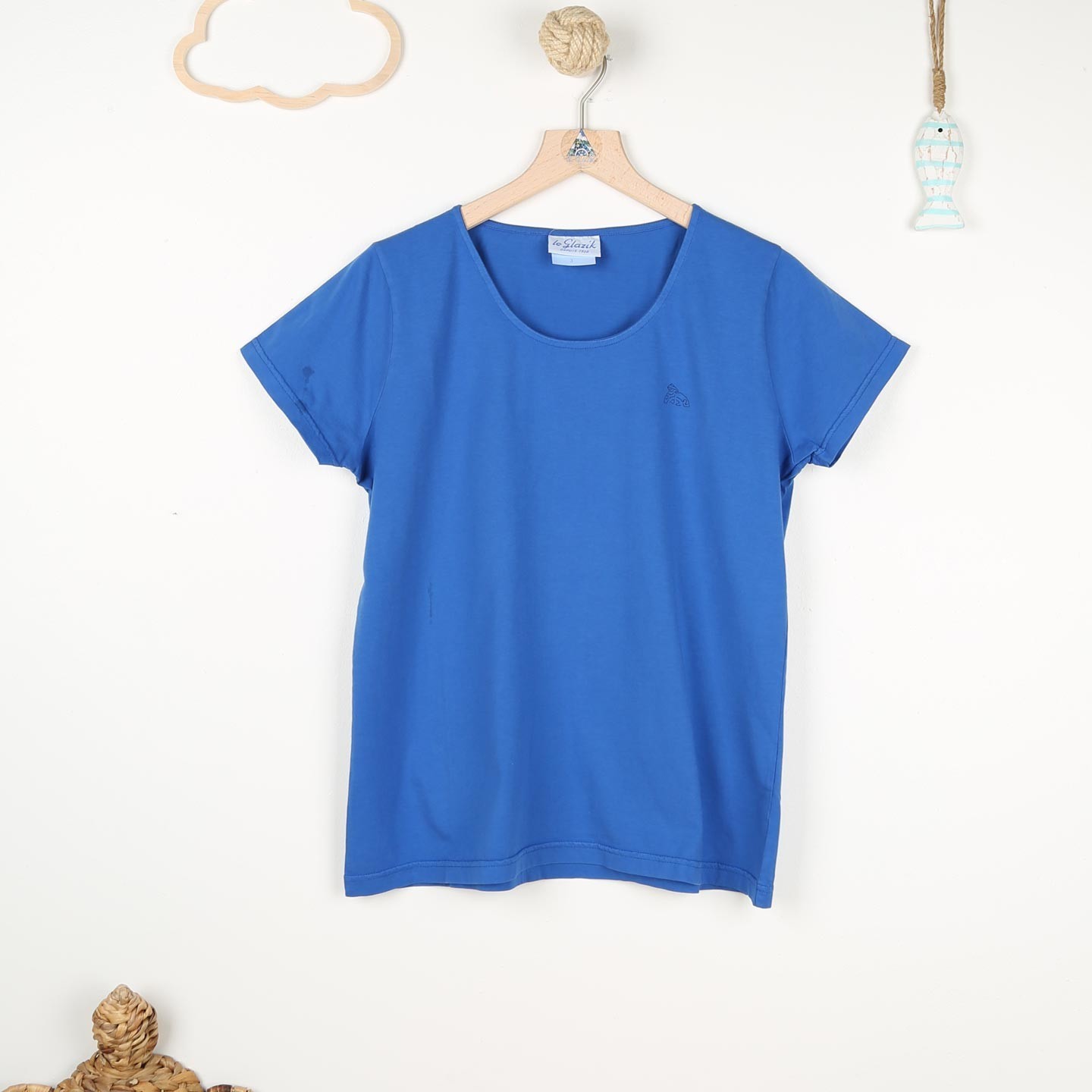Zéa, T-shirt 100% cotton with Le Glazik logo bleu