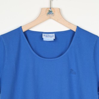 Zéa, T-shirt 100% coton avec logo Le Glazik bleu