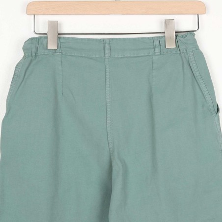 Barre, Bermuda en toile stretch coton romarin