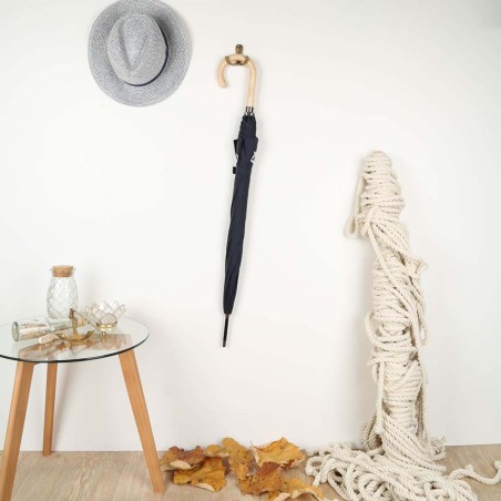 Parapluie à canne en bois siglé Le Glazik