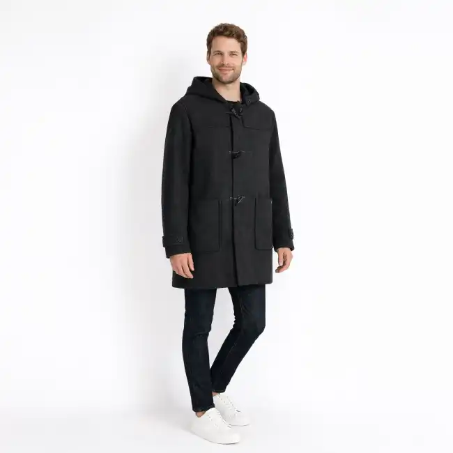 Gabier, Double-Face Melton Duffle-Coat - Maison Le Glazik