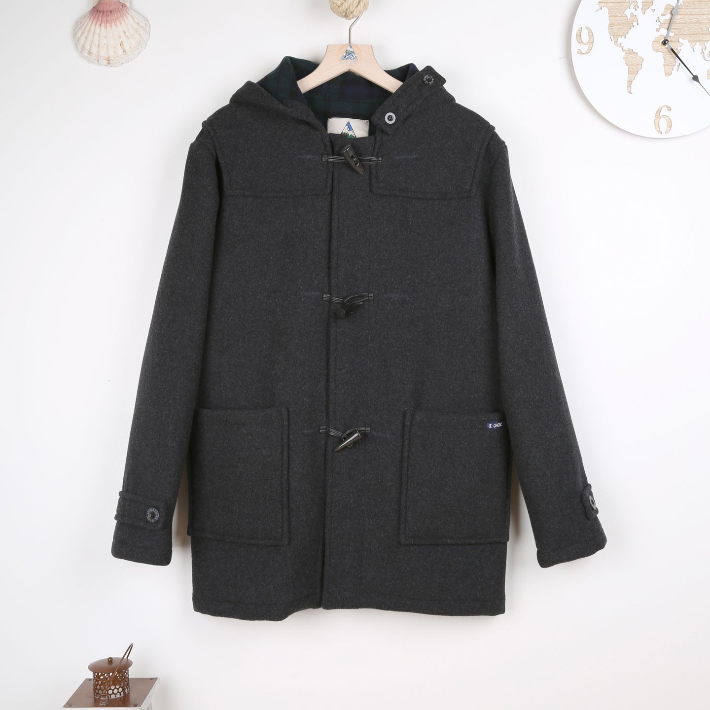 Gabier, Double-Face Melton Duffle-Coat - Maison Le Glazik