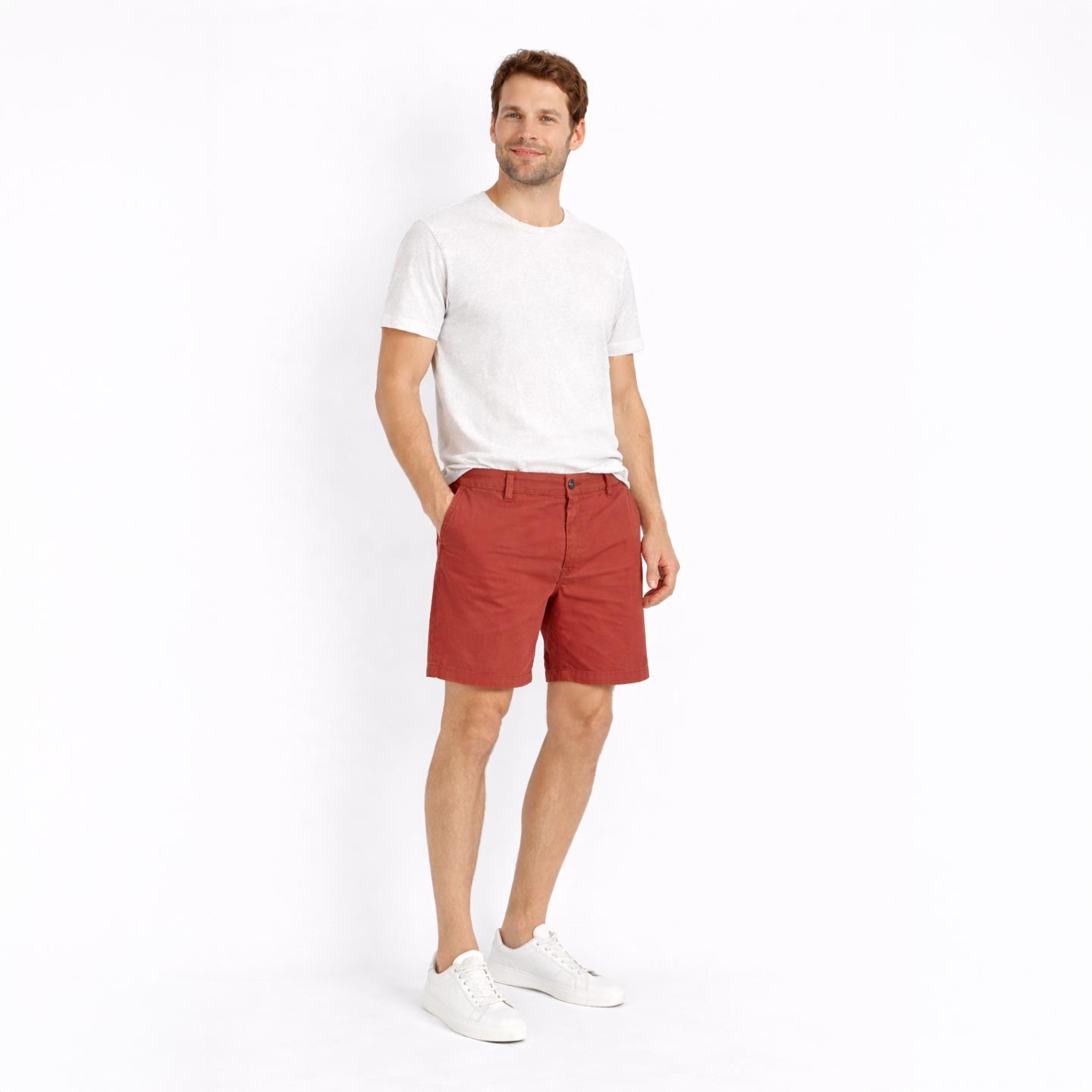 Carnac, Organic cotton canvas shorts Le Glazik men