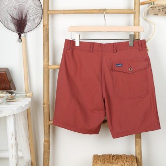 Carnac, Organic cotton canvas shorts brique