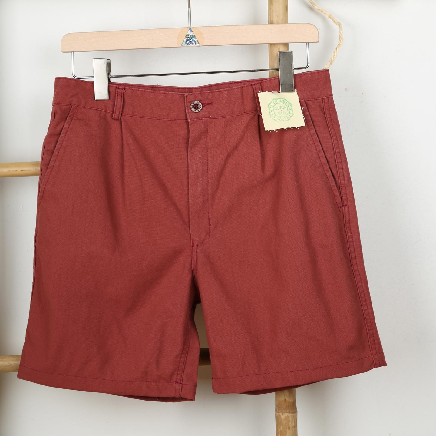 Carnac, Organic cotton canvas shorts brique