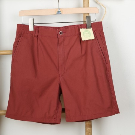 Carnac, Organic cotton canvas shorts brique