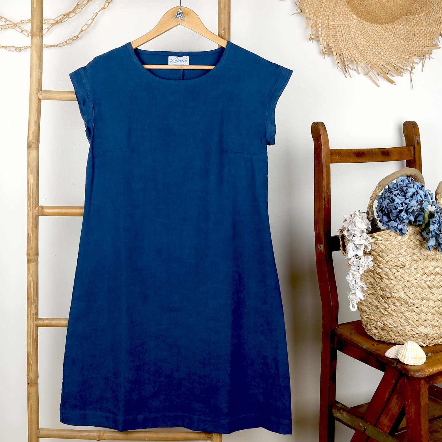 Marjolaine, Robe lin et coton naturel
