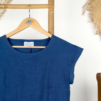 Marjolaine, Robe lin et coton naturel