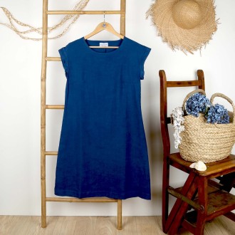Marjolaine, linen and cotton dress