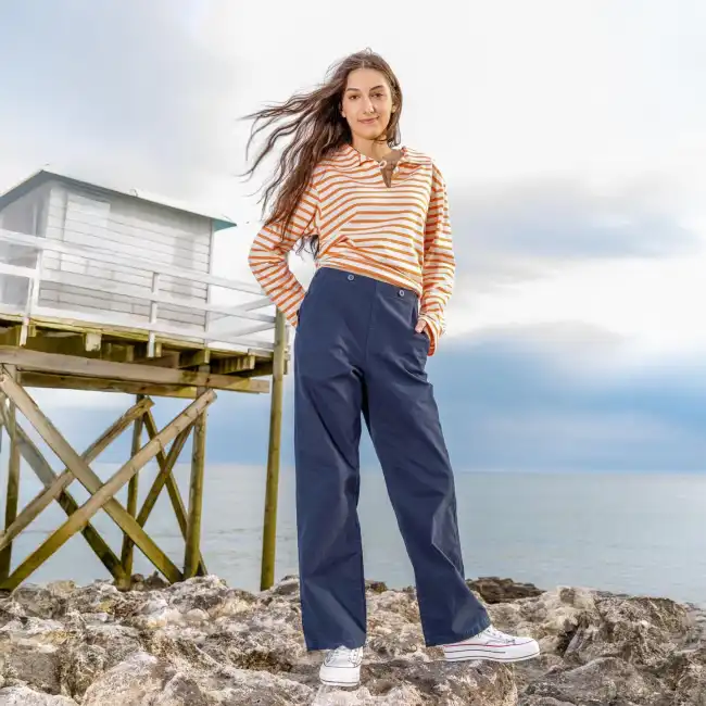 Ponton, pantalon à pont authentique