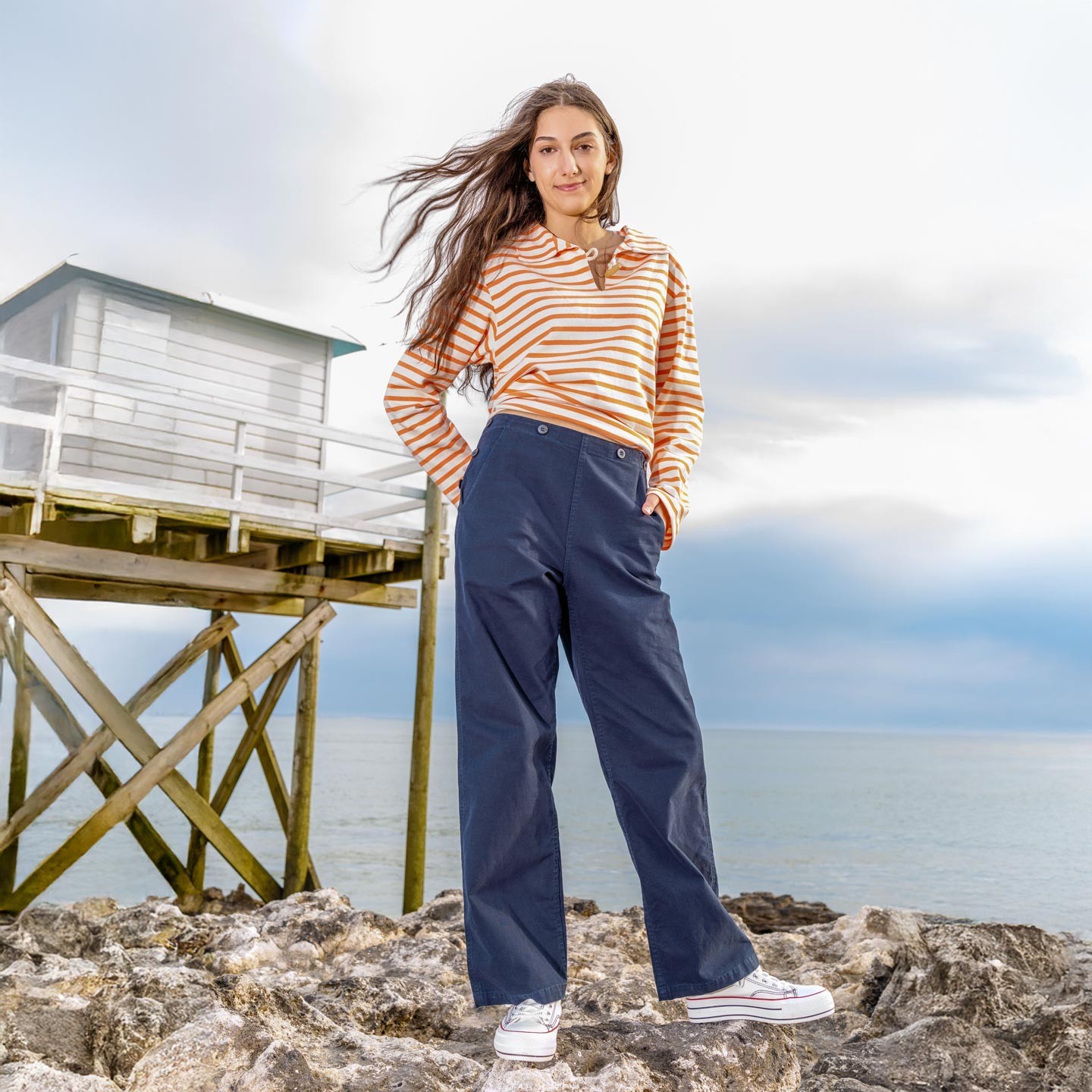 Ponton, pantalon à pont authentique