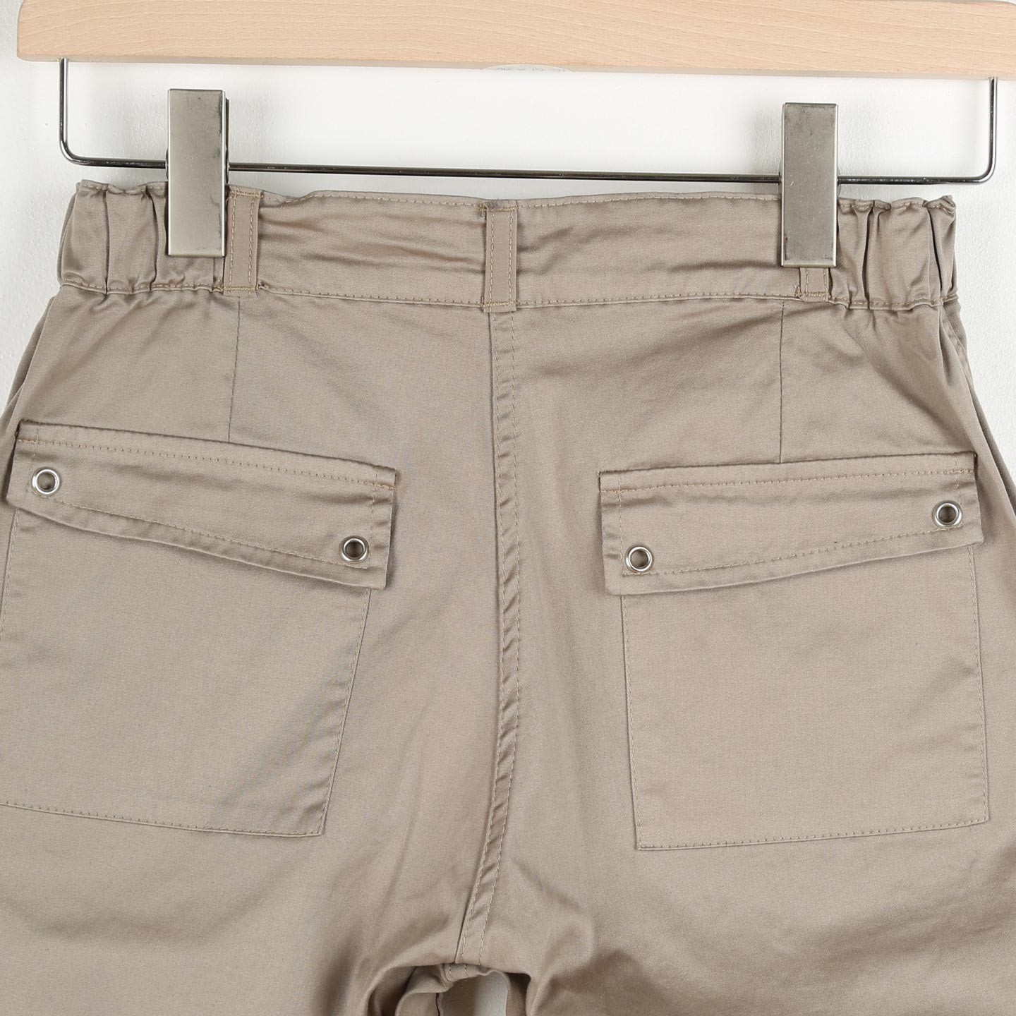 Polynice, satin stretch fabric pants