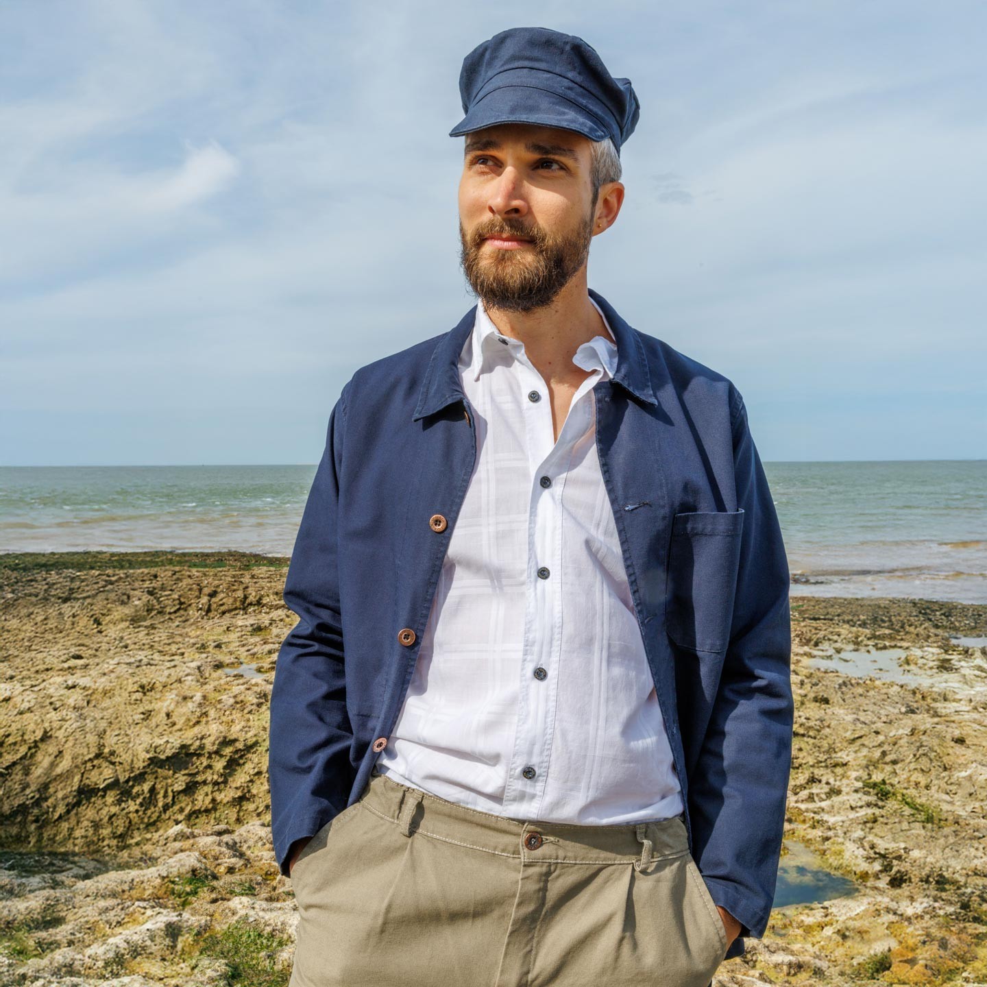 Veste Homme Habillée – Beige Clair – Taille 52 – Doublure Polyester/Tencel Lin