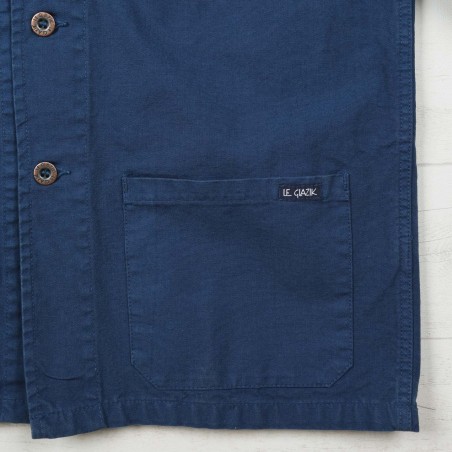 Florient, veste homme en coton biologique indigo