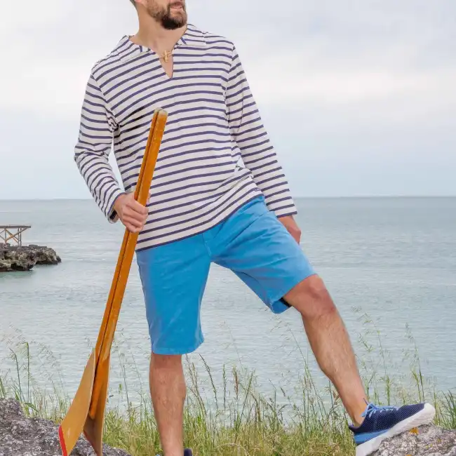 Balane, Right Gabardine stretch canvas Bermuda Shorts Cesleste