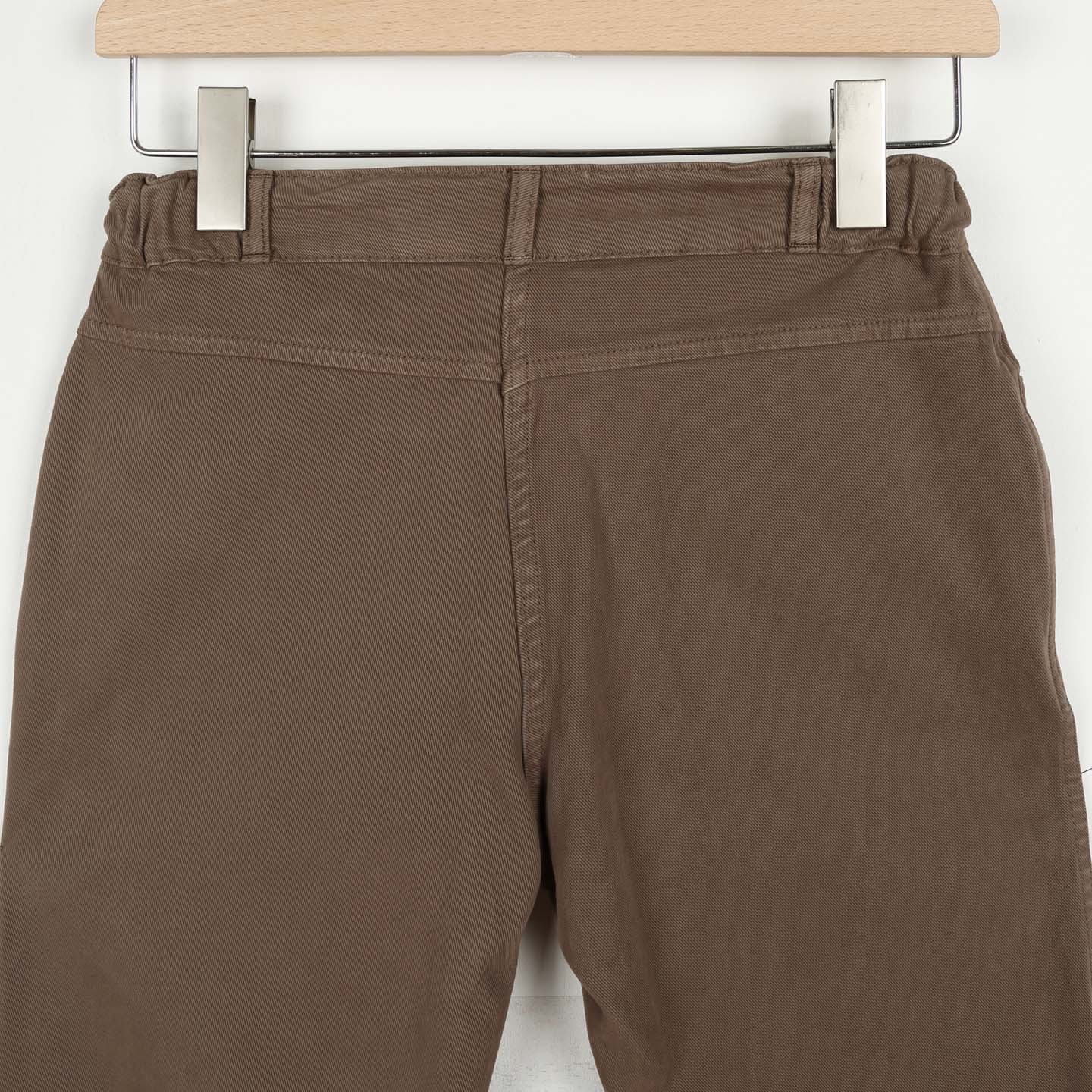 Laura, Stretch gabardine winter pants chataigne