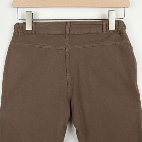 Laura, Stretch gabardine winter pants chataigne