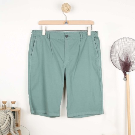 Balane, Right Gabardine stretch canvas Bermuda Shorts romarin