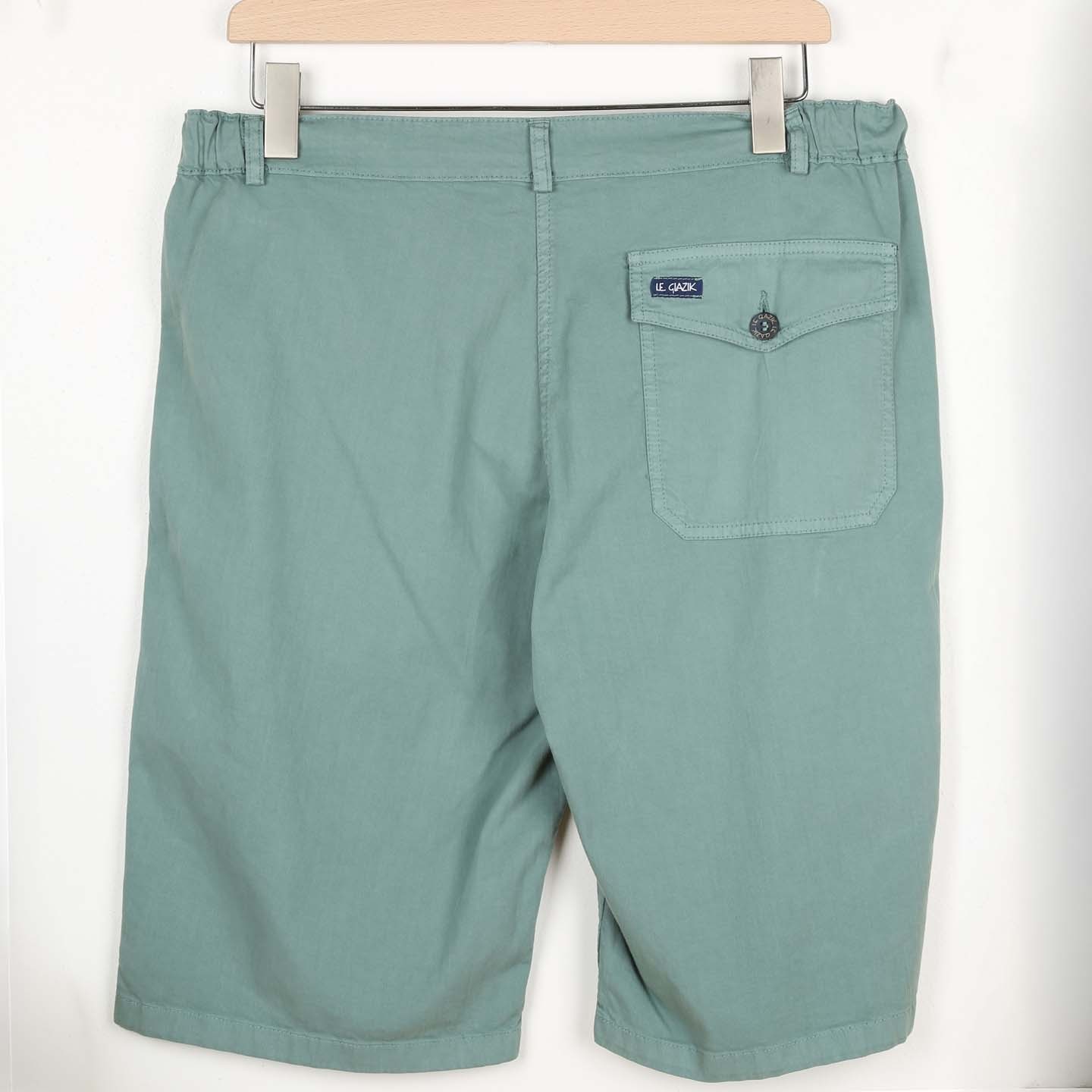 Balane, Right Gabardine stretch canvas Bermuda Shorts romarin