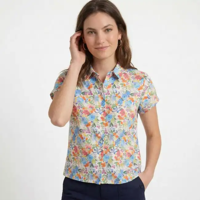 Magliana, sateen Blouse in superior cotton