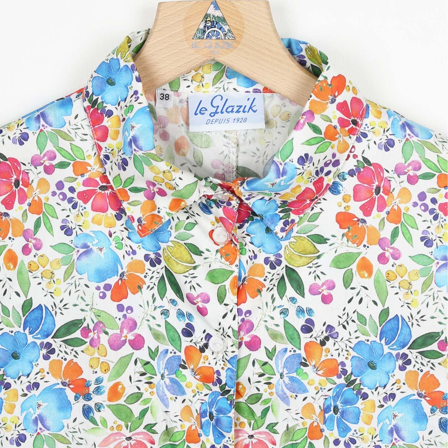 Magliana, sateen Blouse in superior cotton
