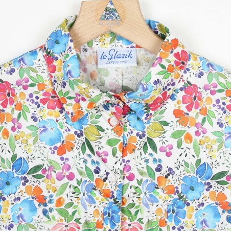 Magliana, sateen Blouse in superior cotton