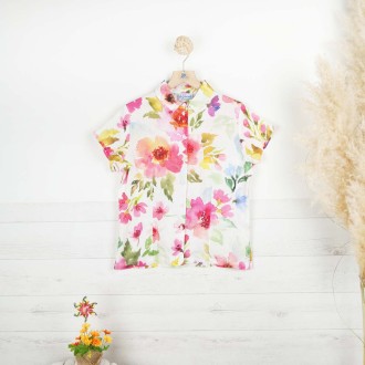 Madeline, Impresionnist-style Linen Blouse